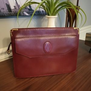Cartier Authentic Leather Clutch Bag